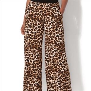 Animal print pants.